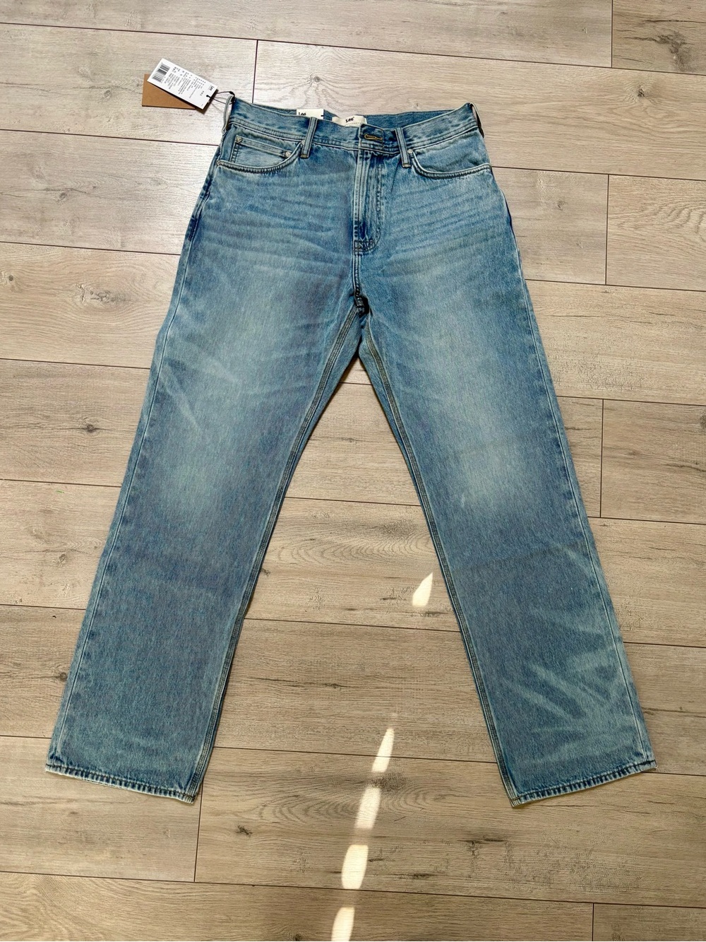 Lee 101 Feng Chen Wang Light Wash Men's Wide Straight Jeans